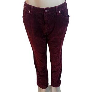 Women's Indigo Palms Tommy Bahamas  Red Velvet Skinny Jeans‎ Burgundy 12R READ